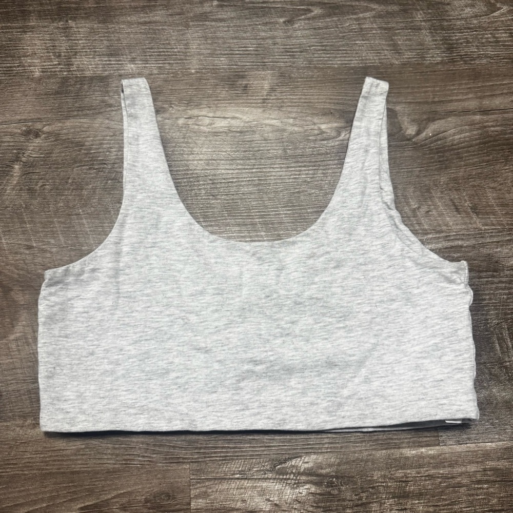 Cotton On Grey Tank Top Crop Top Size Large